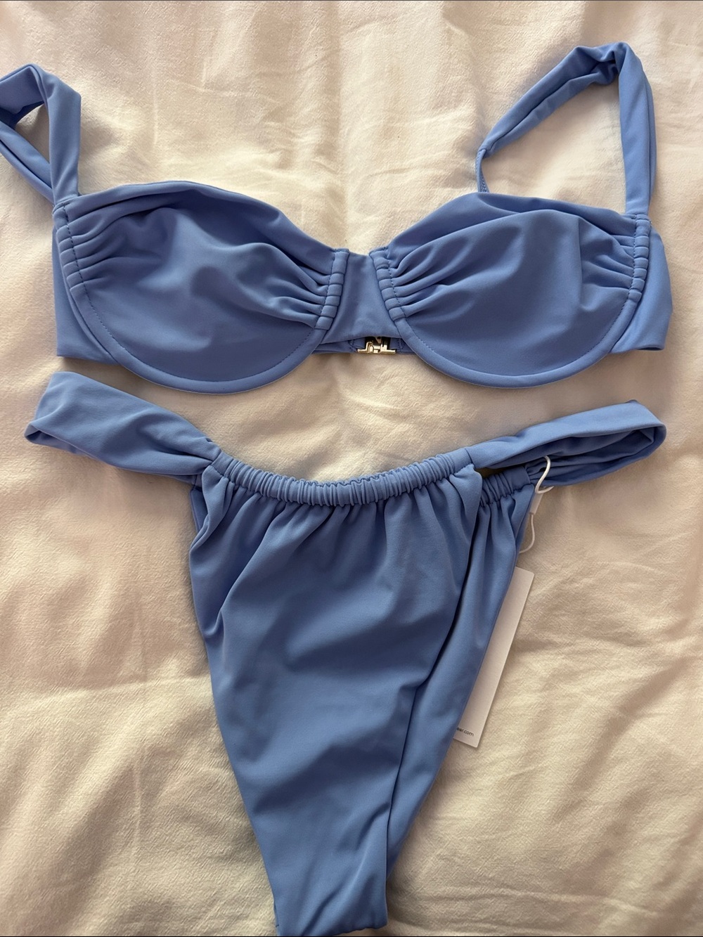 Underwire Light Blue Women's Bikini Set